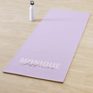 Bold Typografy & Script Lilac Lavender Monogram Yogamatte