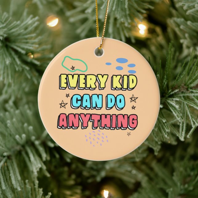 Bold Typografy Statement Design for Kids Keramik Ornament (Baum)