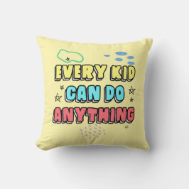 Bold Typografy Statement Design for Kids Kissen