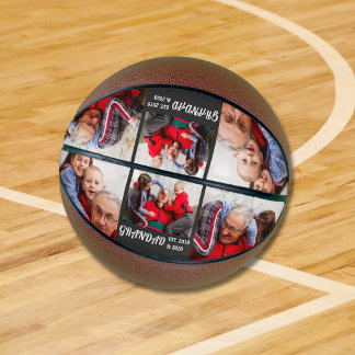 Bold Typography 3 Photo Grandad Established  Basketball
