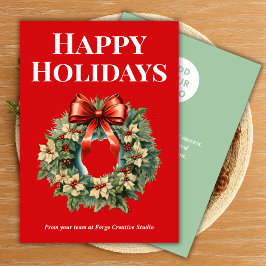 Bold Typography Business Christmas Card Feiertagskarte