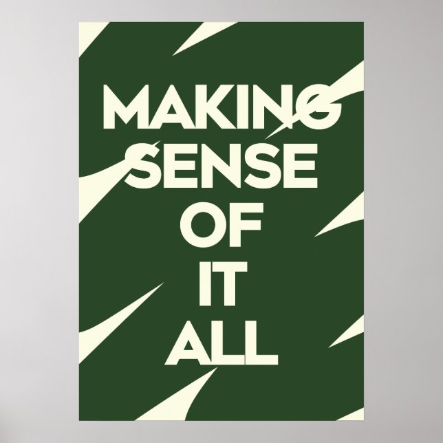 Bold Typography Poster Dark Green Quote Print (Vorne)