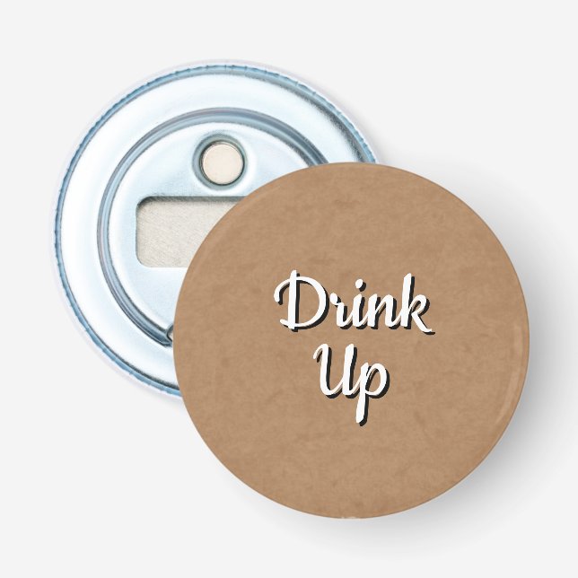 Bold Typography Quote Bottle Opener Bar Gift Flaschenöffner (Vorderseite)