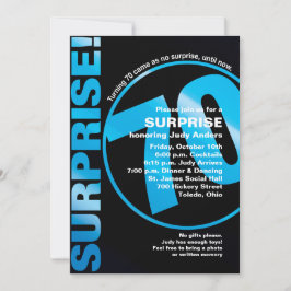 Bold Überraschung Geburtstagseinladung - Blau 70. Einladung