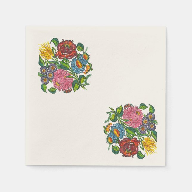Bold Ungarisch Floral Serviette (Vorderseite)