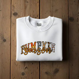 Bold Varsity Style Pumpkin Season Fall Colors Sweatshirt
