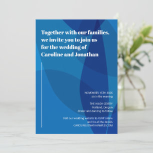 Bold Vibranding Künstlerisch Blue Abstrakt Modern  Einladung