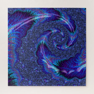 Bold Vibranding Psychedelic Spiraling Fraktal Art Puzzle