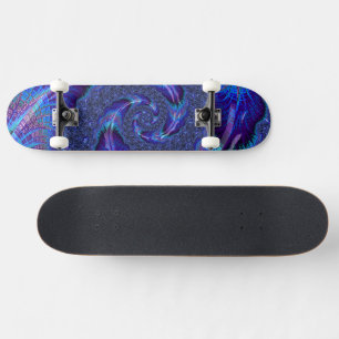 Bold Vibranding Psychedelic Spiraling Fraktal Art Skateboard