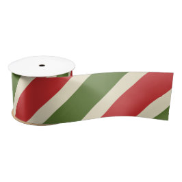 Bold Vintag Elegante Christmas Candy Cane Satinband