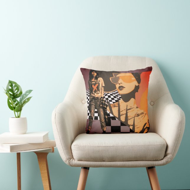 Bold Voices, Soft Spaces" Throw Pillow Kissen (Stuhl )
