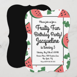 Bold Watermelon Sommer Frucht Geburtstag Einladung