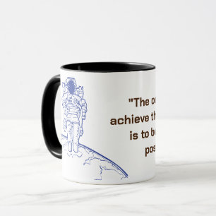 Bold White Spacewalk Astronaut Tasse