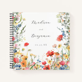 Bold Wildblume Wedding Guest Book Notizbuch