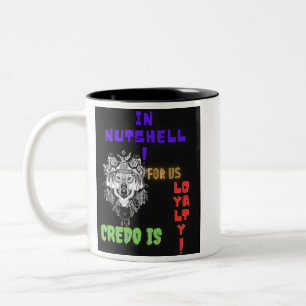 Bold Wolf Design Coffee Cup Zweifarbige Tasse
