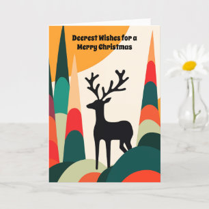 Bold Woodland Stag Weihnachtskarte Karte