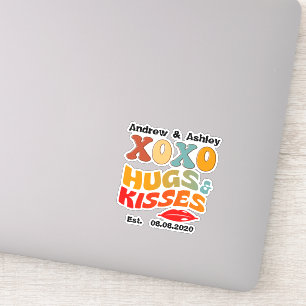 Bold XOXO Hugs & Kisses Valentinstag Gift Aufkleber