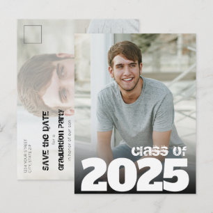 Bold Year Foto 2021 Abschluss Save the Date Postkarte