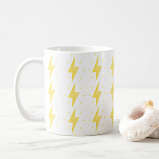 Bold Yellow Lightning Bolt Pattern Kaffeetasse