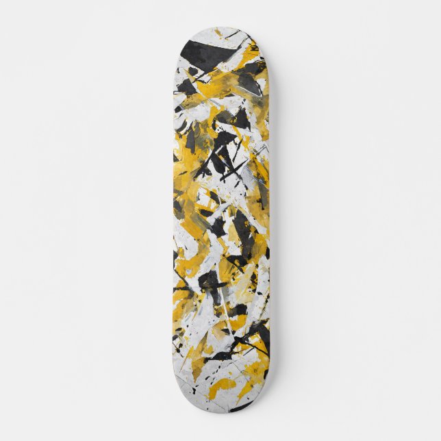 Bold Yellow Urban Camo Skateboard (Vorne)
