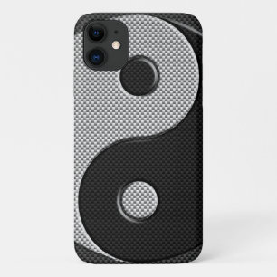 Bold Yin Yang in Carbon Fibre Print Style Case-Mate iPhone Hülle