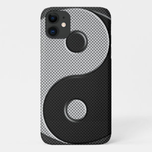 Bold Yin Yang in Carbon Fibre Print Style Case-Mate iPhone Hülle