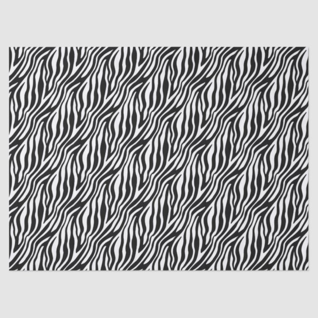 Bold Zebra Stripe Black & White Seidenpapier (Vorderseite)