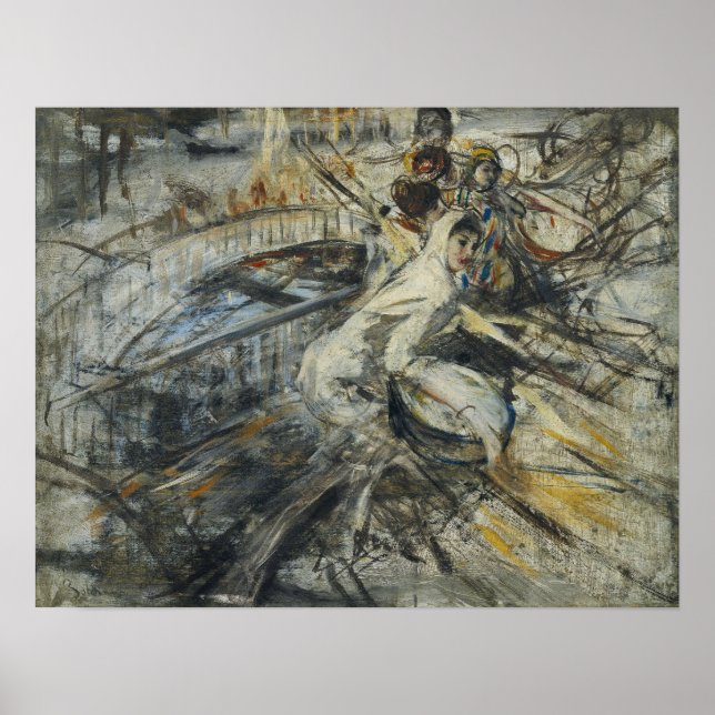 Boldini - Frauenstudie in Venedig 1887 Poster (Vorne)