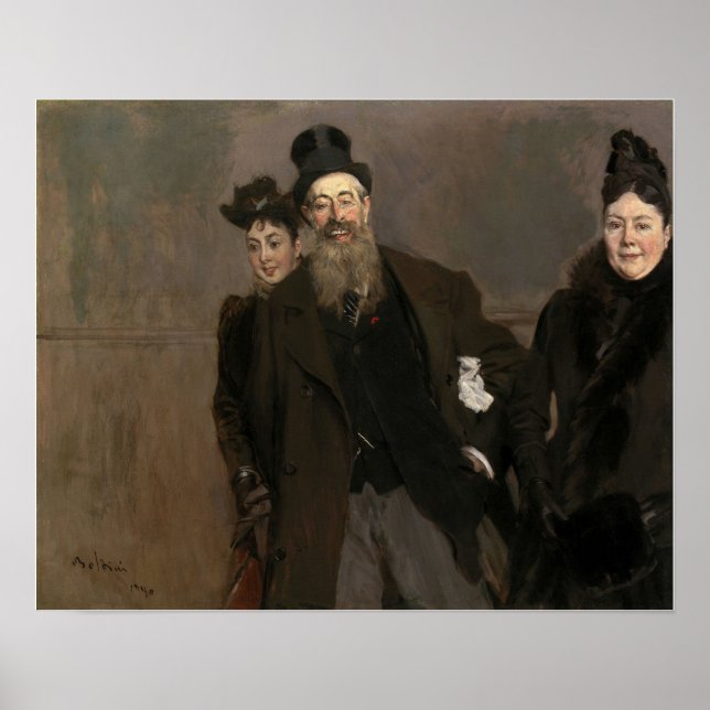 Boldini - John Lewis Brown, Ehefrau, Tochter 1890 Poster (Vorne)