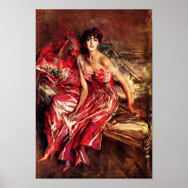 Boldini Lady in Red Poster (Vorne)