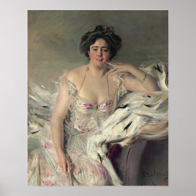 Boldini - Lady Nanne Schrader Poster (Vorne)