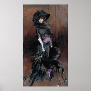 Boldini - Marchesa Luisa Casati mit Greyhound Poster