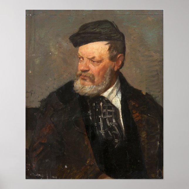 Boldini - Portrait des Künstlervaters Antonio.. Poster (Vorne)