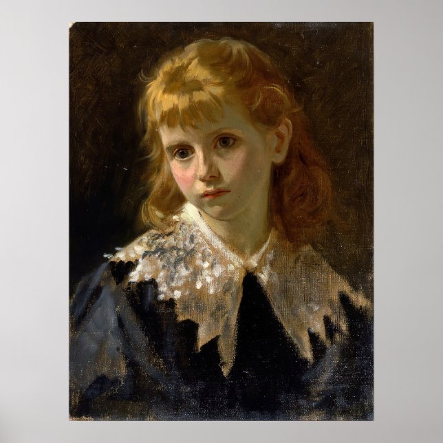 Boldini - Portrait vom kleinen Mädchen 1860 Poster (Vorne)