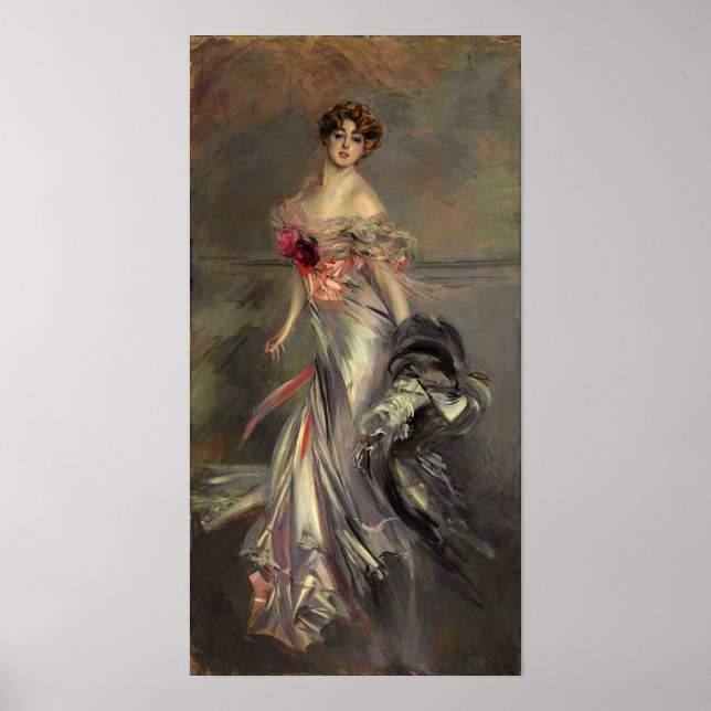 Boldini - Portrait von Marthe Regnier Poster (Vorne)