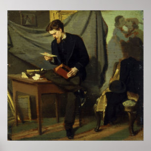 Boldini - Porträt des Malers Alessandro Lanf… Poster