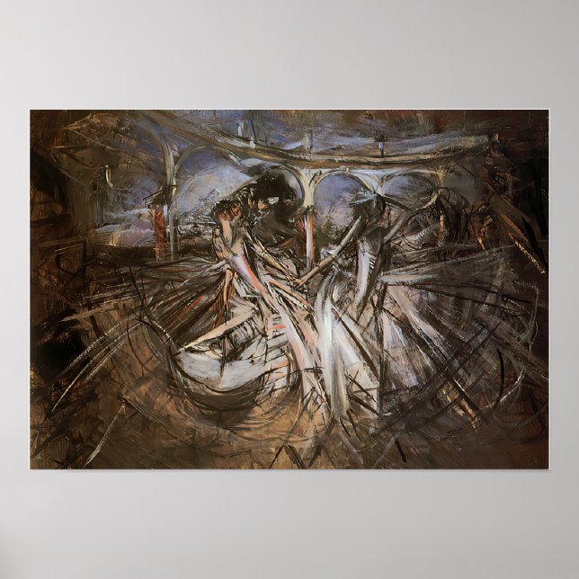 Boldini - Tanz in der Kolonnade 1889 Poster (Vorne)