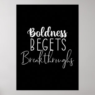 Boldness - Gym Hustle Success Motivierend Poster