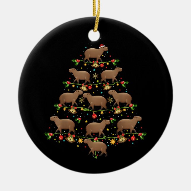 Boldog Karacsonyt Ungarisch Frohe Weihnachtsgesche Keramik Ornament (Vorne)