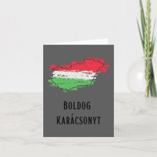 Boldog Karácsonyt, Ungarisches Weihnachtsfest Karte