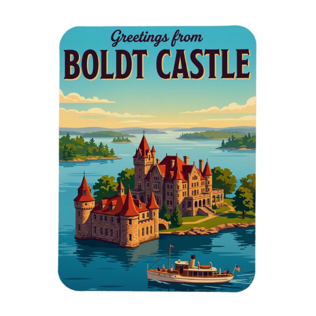 Boldt Castle USA Magnet (Vertikal)