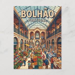 Bolhão-Markt Portugal Postkarte