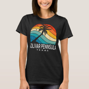 Bolivar Halbinsel Texas Tropical Beach Palm Tree S T-Shirt