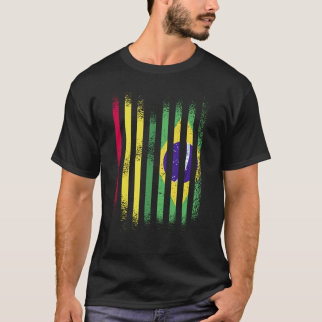 Bolivia Flag Brazil Grown Country Flags Stripes T-Shirt (Vorderseite)