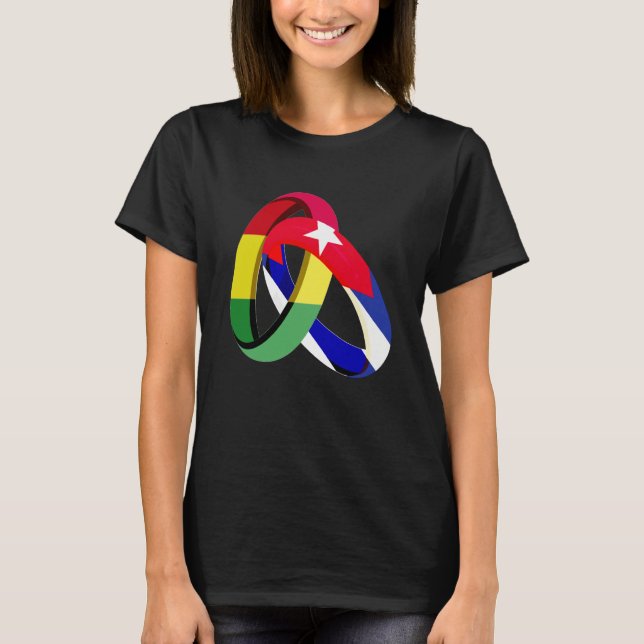 Bolivia Flag Cuba Grown Ring Marriage Wedding T-Shirt (Vorderseite)