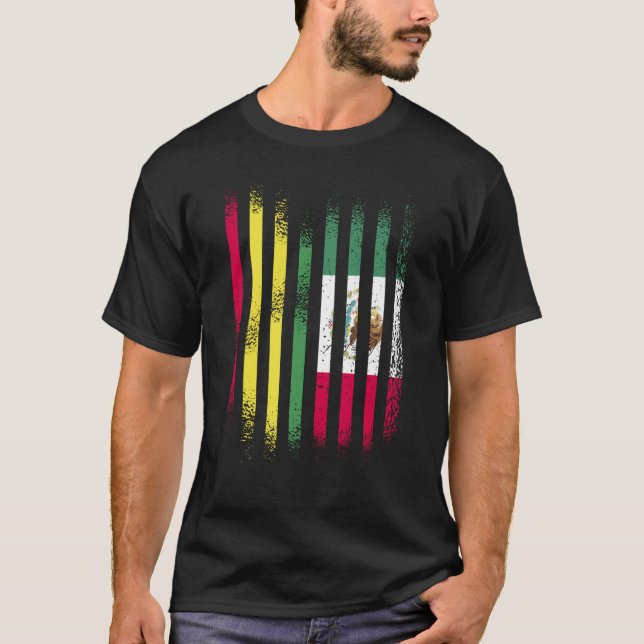 Bolivia Flag Mexico Grown Country Flags Stripes T-Shirt (Vorderseite)