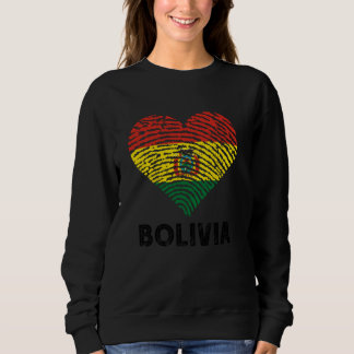 Bolivia Heart Bolivian Pride Bolivian Roots Bolivi Sweatshirt