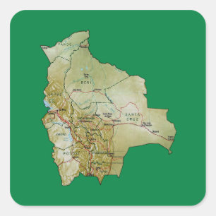 Bolivia Map Sticker