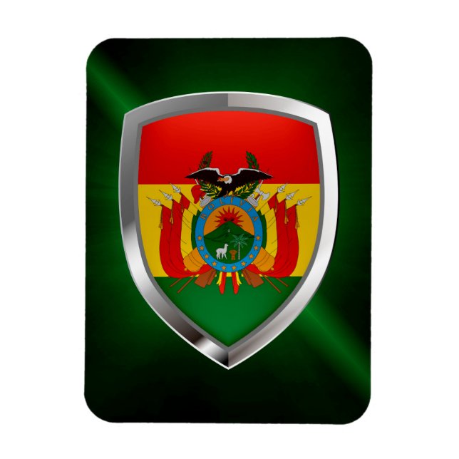 Bolivia Mettalic Emblem Magnet (Vertikal)