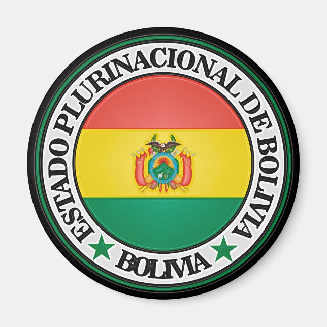 Bolivia Round Emblem Magnet (Vorne)